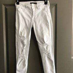 Abercrombie White Skinny Jeans